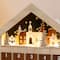 Glitzhome; Glitzhome® 15.75" Lighted Wooden Christmas Village Advent Calendar Decor; Category:Christmas Tabletop Decor; Image:7